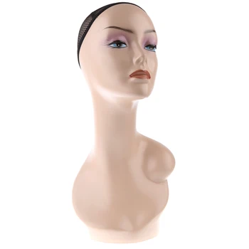 

Plastic Female Mannequin Head Wig Hat Jewelry Display Model Stand Manikin