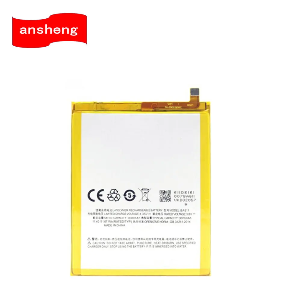 

High Quality 3070mAh BA611 battery for Meizu M5 Smartphone