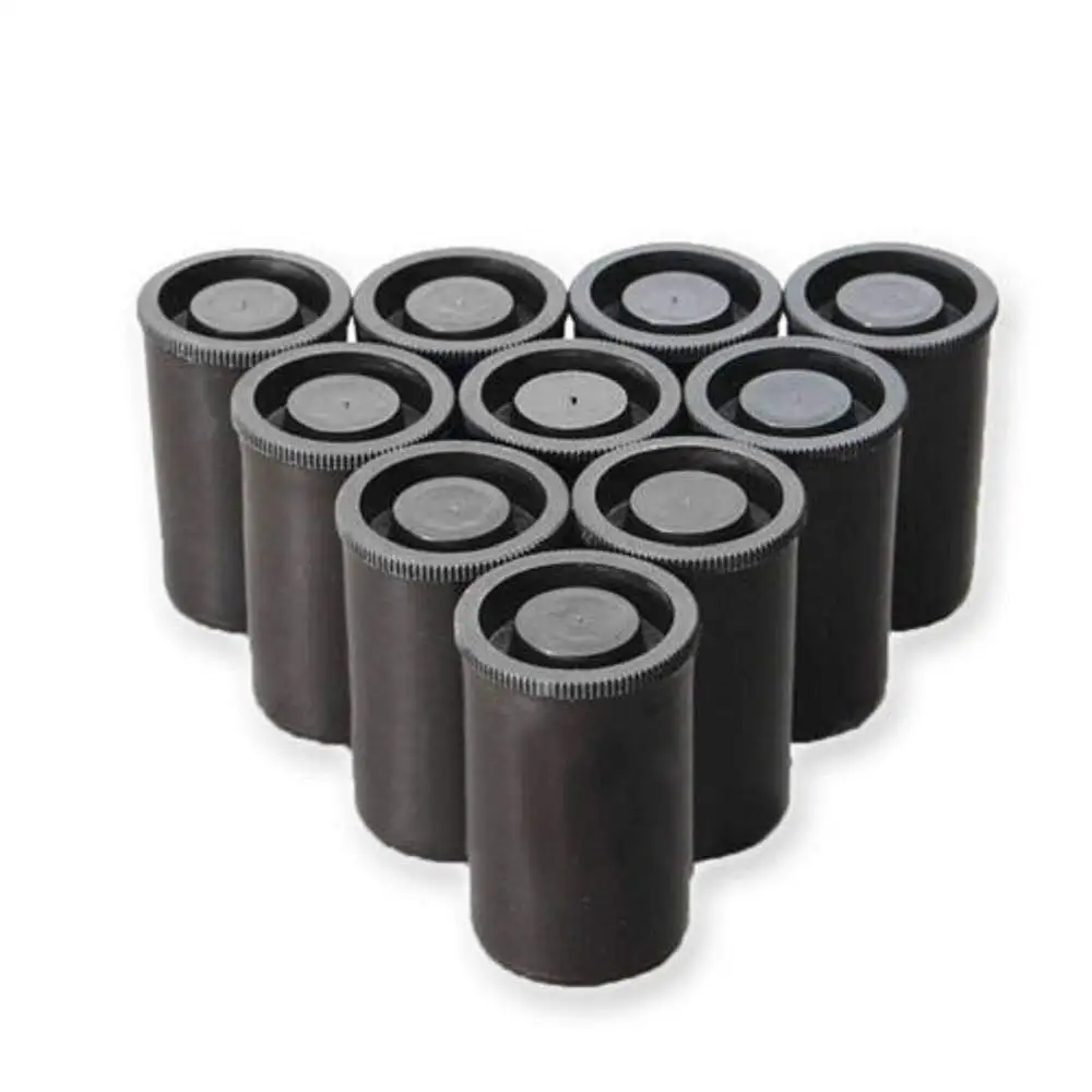 50PCS X 33MM Plastic Empty Film Canister Camera Reel Container Storage Case Can for Accessories Art Beads Coin Pill Fishing Bait - Цвет: Black x 50pcs