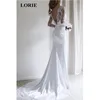 LORIE Elegant Lace Wedding Dresses Mermaid Full Sleeve Sexy Open Back Princess Briide Party Gowns illusion Custom Made Plus Size ► Photo 2/6
