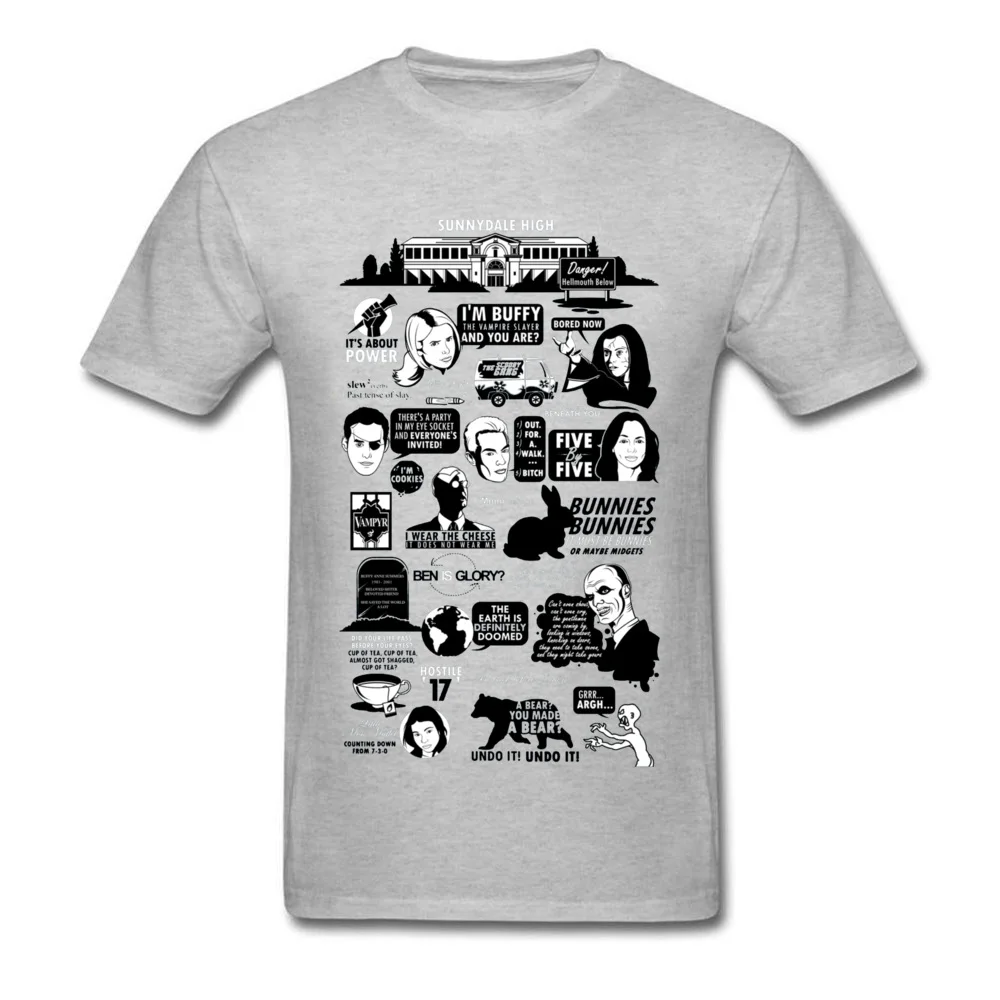 Quotes From the Hellmouth 1170 Europe Fall Pure Cotton Round Neck Men Tees Design Tops Tees 2018 Newest Short Sleeve T-shirts Quotes From the Hellmouth 1170 grey