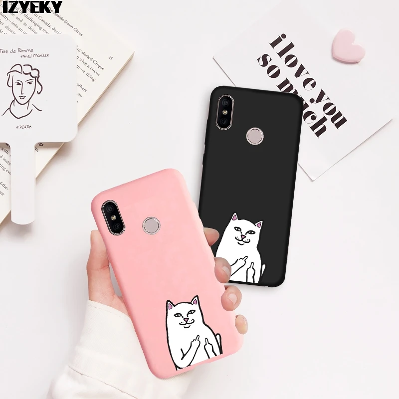 

Cartoon Cat Case For Xiaomi Mi A2 mi 9 8 lite A1 5X A2 6X pocophone F1 Cover for Redmi S2 5a 6a 4a 4x note 4x 4 5 6 Pro