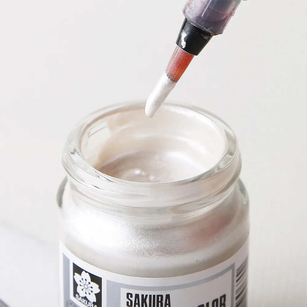 SAKURA Poster Color Watercolor Metallic Paint Silver Gold 30ml Japan