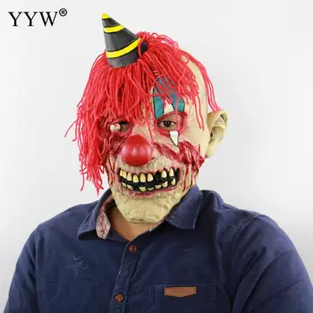 

Bloody Scary Head Masks Halloween Man Maske Clown Halloween Horror Mask Party Haunted Dress Mascaras Festive Masque Accessories