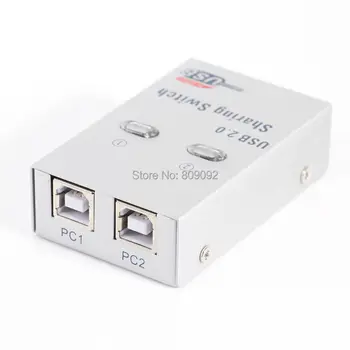 

2 Ports USB 2.0 Sharing Switch High Speed 2 Input 1 Output Sharing Switcher Adapter for Computer Printers Scanners