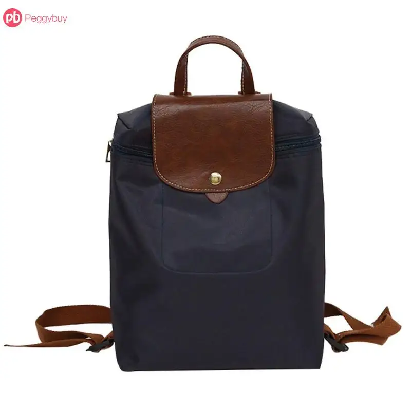 

Fashion Solid Preppy Women Shoulder School Bags High Quality Nylon Simple Portable Casual Travel Backpacks Leisure Shopping Bags