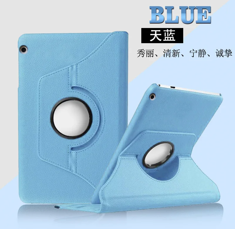 

360 Degree Rotating Litchi Flip Stand Leather Magnet Coque Cover Shell Funda Case For Huawei MediaPad T5 10 AGS2-W09/L09/L03/W19