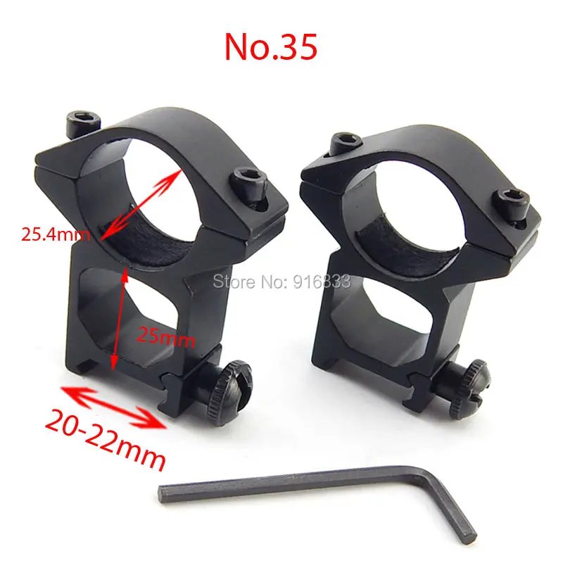 

Free Shipping Rifle Scope Mount 2pcs 20mm Width adjustment 25.4mm Diameter High Profile Flashlight Mount