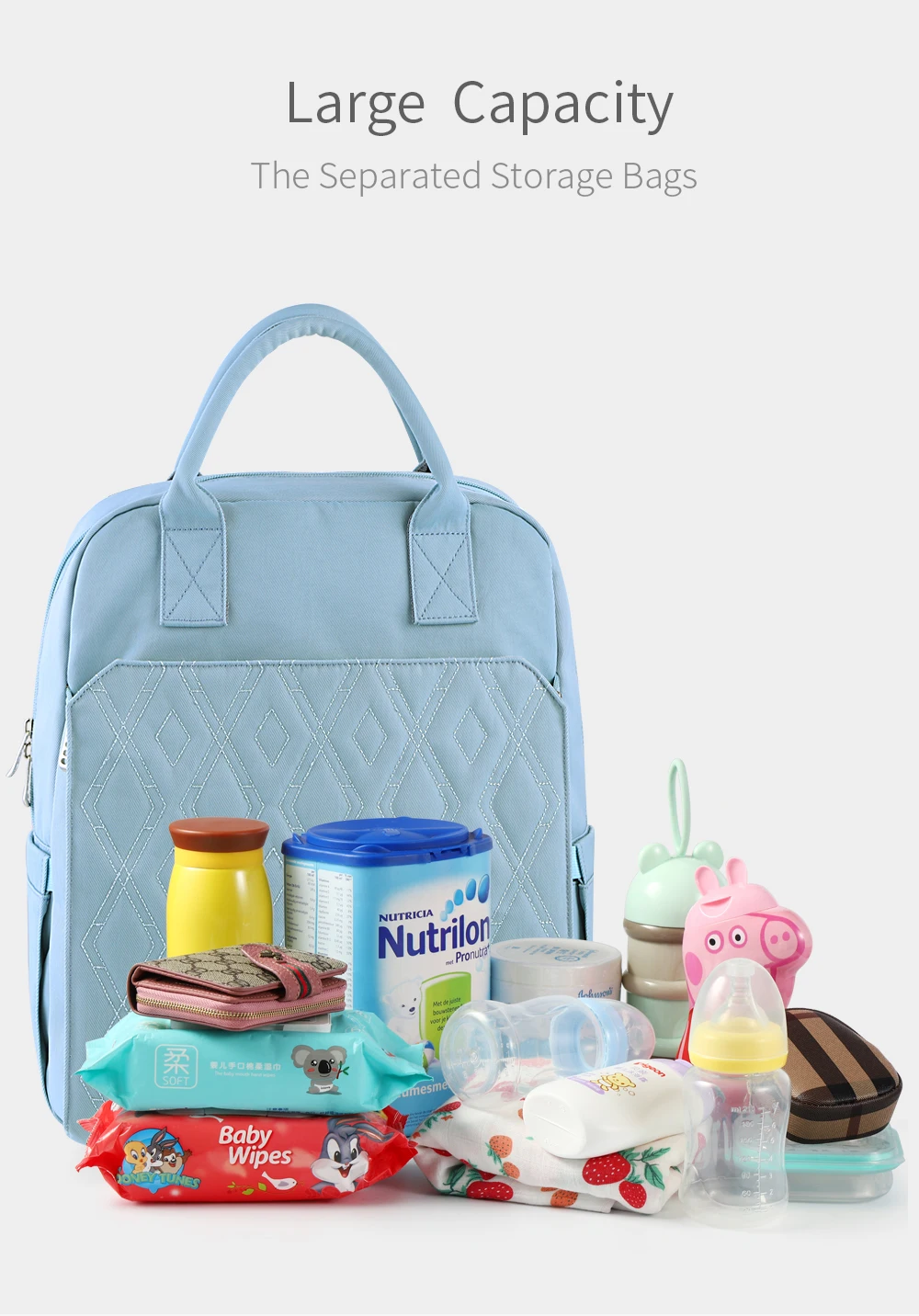 Сумка для подгузников, Большая вместительная сумка для подгузников, водонепроницаемый рюкзак для беременных, дорожная сумка для