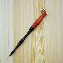 Роскошный английский каллиграфия медной косой срез дерева DIP Держатель ручки ручной работы Винтаж подарок обмакнуть перо