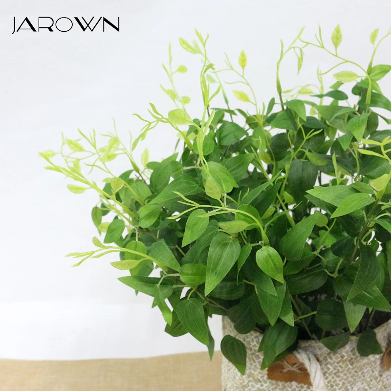 

JAROWN Simulation Flower Artificial Green Plants Fake Leaf Wedding Decorations Home Flower Arrangement Accessories Grass Floral