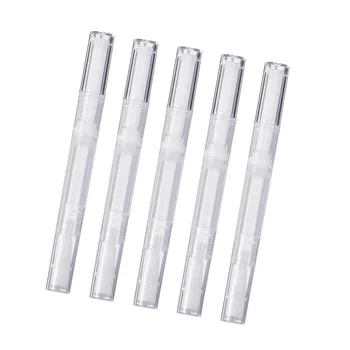 

5 Pack 3 ml Transparent Twist Pens Empty Nail Oil Pen with Brush Tip, Cosmetic Lip Gloss Container Applicators Eyelash Growth