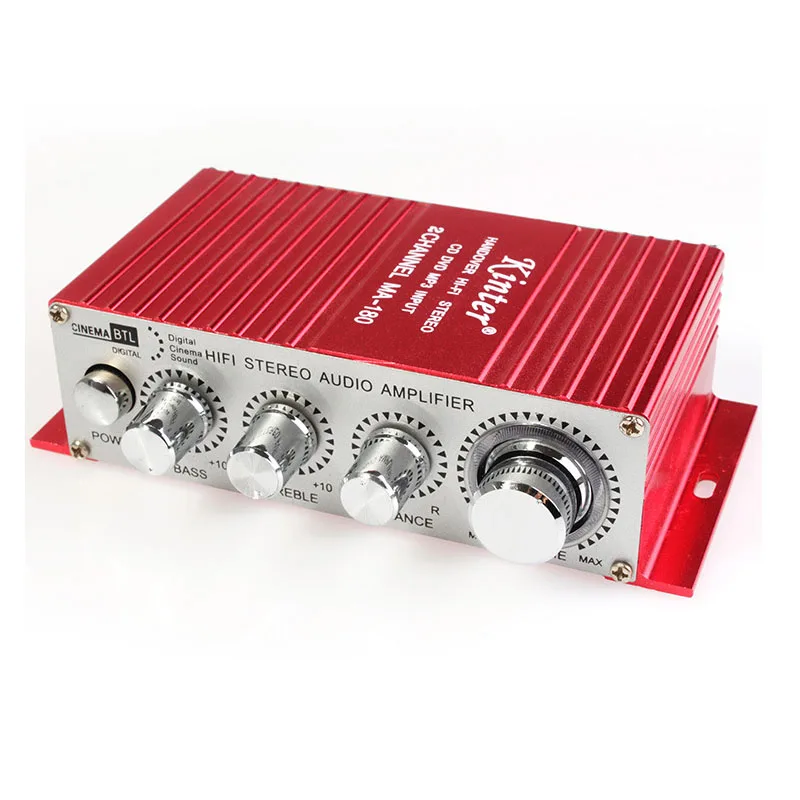Hot Selling High Power Car Mini Amplifier MA180 Hifi Stereo Audio 2 Channel Amplifiers2 channel