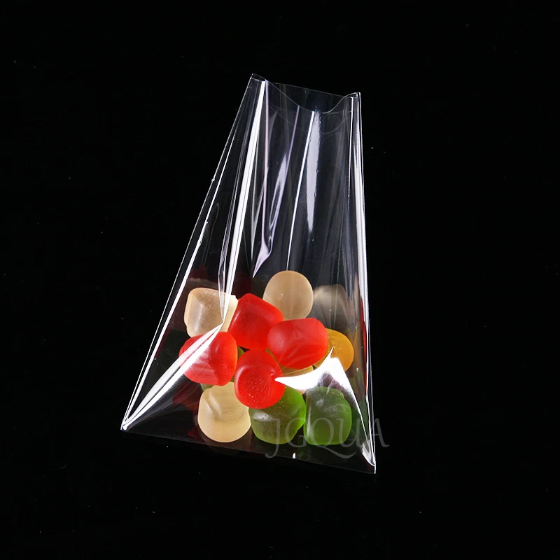 Grand sachet plat cellophane transparent, sachet bonbon alimentaire.