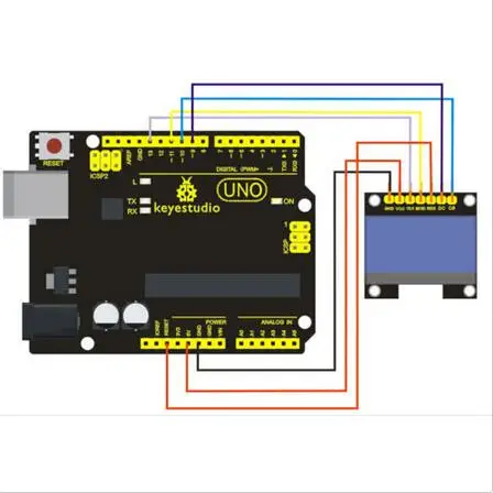 Модуль графического дисплея Keyestudio IIC SPI 1 3 "128x64 OLED V2.0 для Arduino UNO R3|oled module spi|spi