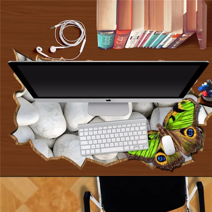 

Stone Butterfly Wall Stickers 3D DIY Desk Sticker Wall Decals Home Decor Living room Desk wallpaper Gift PVC Table Mural