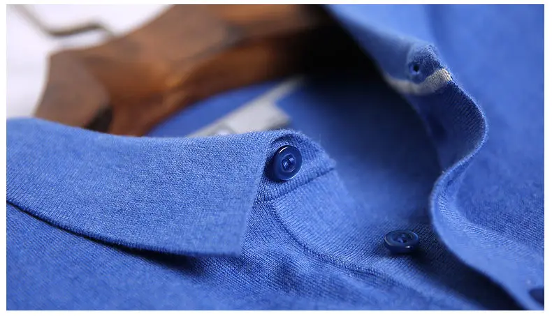 2018 Summer Style Polos Men Sweaters 100% Cotton Knitted Basic Short Pullovers Male Tees Top Plus Size 4XL Muls Brand Breathable-12