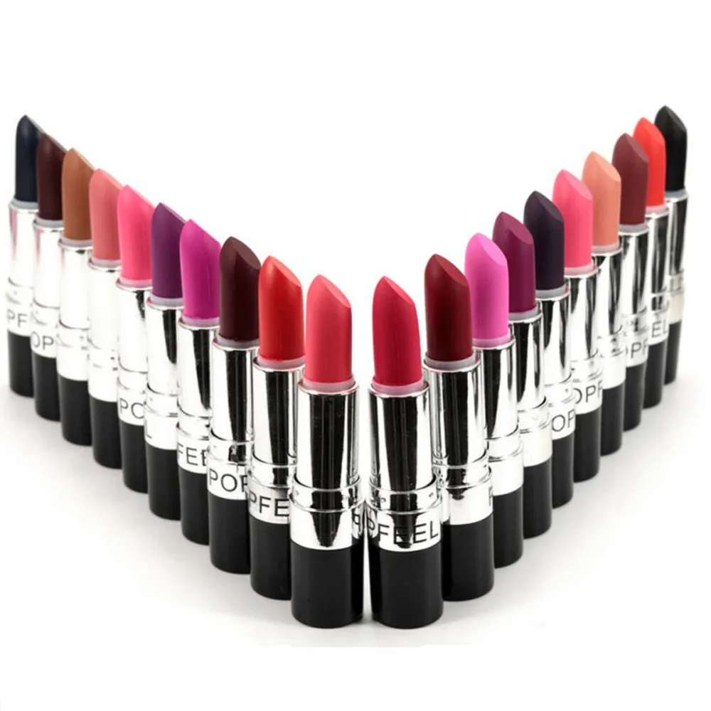 

20Colors Waterproof Long Lasting Matte Lipstick LipGloss Makeup Beauty Labiales Batom Tint Feminine Hygiene Products