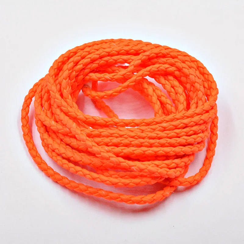 FLTMRH Бисероплетение 3 мм круглый Плетенный из искусственной кожи шнур веревка строка Ювелирная фурнитура для рукоделия модные Craft