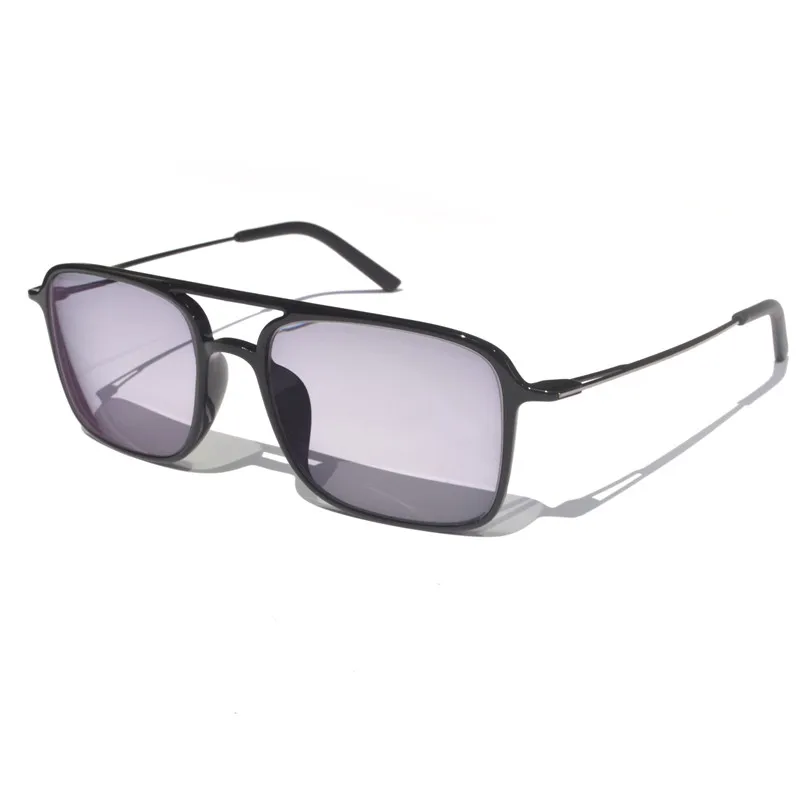 

2019 Fashion square double focus progressive photochromic reading glasses multi-focus optical graduation progressive glasses NX