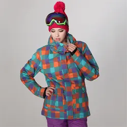 Новая зимняя Лыжная куртка женская Сноубордическая куртка женские лыжные костюмы теплая водонепроницаемая Лыжная одежда