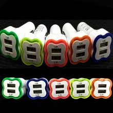 1000 шт./лот светодиодная 3.1A на 2-портный Dual usb портами для автомобильного зарядного устройства usb для samsung s3 s4 s6 для iphone 4 5 6 7