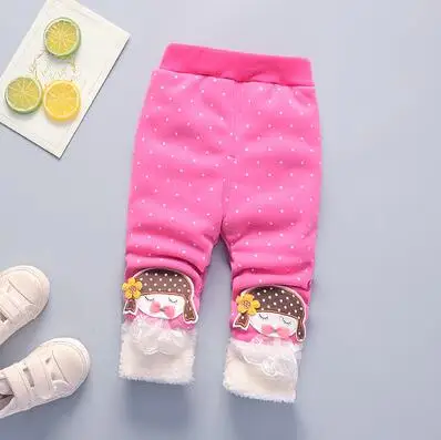 ExactlyFZ/ г., осенне-зимние леггинсы для маленьких девочек штаны для младенцев плотные бархатные штаны для маленьких девочек Детские теплые милые хлопковые брюки - Цвет: picture color style