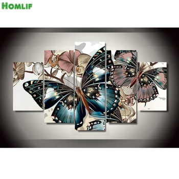 

5pc 5D DIY Full Square Diamond Painting "butterfly" Multi-picture Combination 3D Embroidery Cross Stitch Mosaic Decor