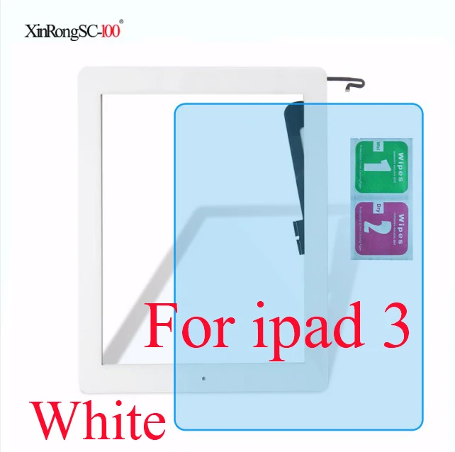 Для iPad 3 3rd 4 4th Gen A1458 A1459 A1460 A1416 A1430 A1403 9," ЖК Внешний сенсорный экран дигитайзер передняя стеклянная панель+ клавишная кнопка - Цвет: 2