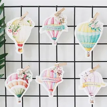 30 pcs/pack Confession Balloon Hot Air Balloon Greeting Card Postcard Birthday Gift Card Set Message Card Letter Envelope Gift