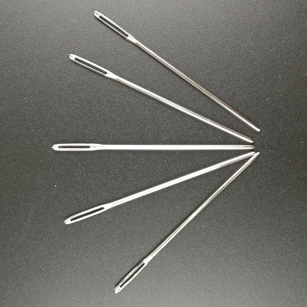 5pcs/set Large Eye Metal Needles Embroidery Tapestry Pullthrough Bees