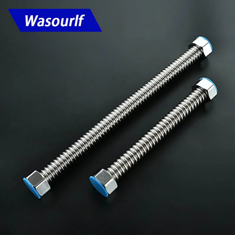 Wasourlf خرطوم للمطبخ الحمام المرحاض خرطوم الفولاذ المقاوم للصدأ 10 سنتيمتر 20 سنتيمتر 50 سنتيمتر 60 سنتيمتر 80 سنتيمتر 1 M 1.2 M