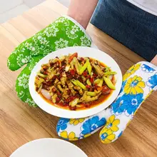 1 пара кухонная принадлежность, микроволновая печь изоляция печи Нескользящие Утепленные перчатки печь с высоким температурным режимом перчатки ENX 010