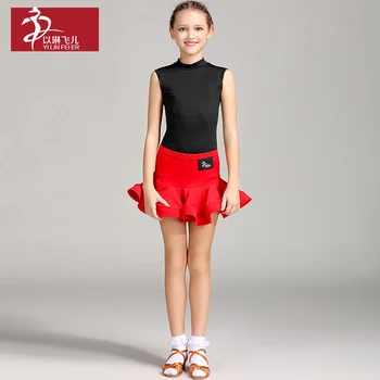 

Children's Latin dance kids dresses for girls dance skirt