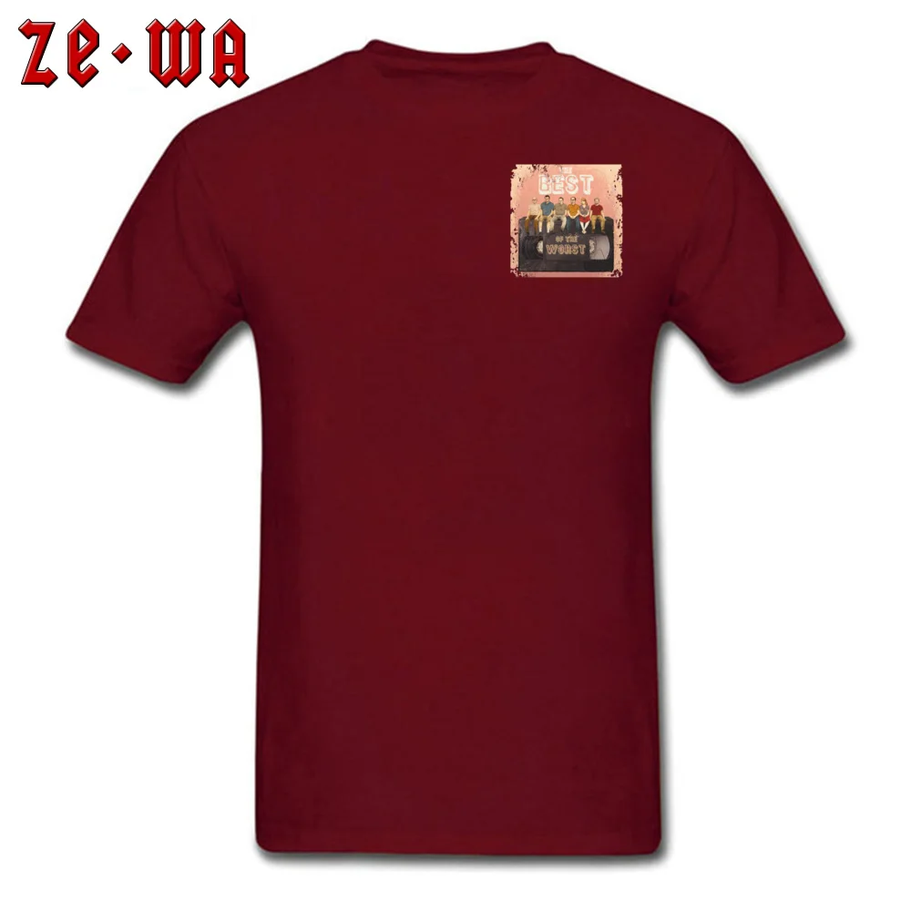 CasualPrint Short Sleeve T Shirt Autumn High Quality Crewneck All Cotton T-Shirt Men T Shirts BOTW -2316  Drop Shipping BOTW -2316 Chest maroon