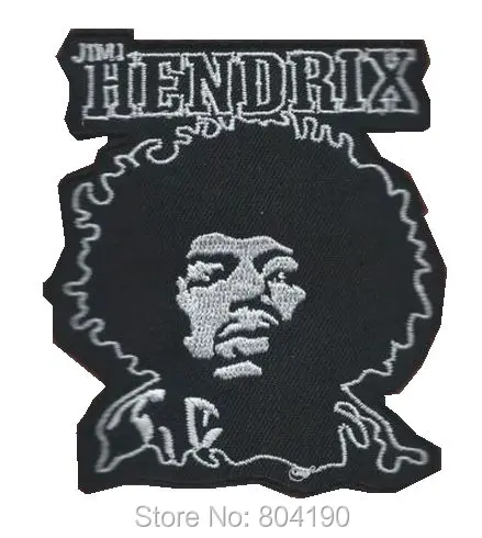 

Jimi Hendrix Guitar hero Heavy Metal Music Band Embroidered LOGO Iron On Patch Emo Goth Punk Rockabilly
