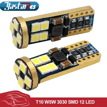 

2Pcs/Pair White T10 194 168 w5w Parking Light Led Lamp Bulbs Interior 3030 SMD T10 w5w Canbus 6000k Car Led Parking Lights
