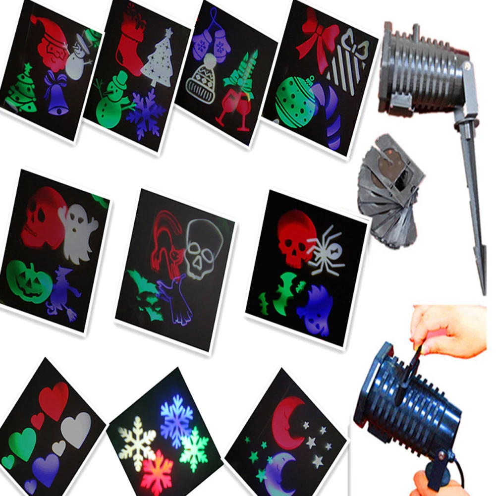 Waterproof Outdoor 10 Patterns Laser LED Landscape Light Garden