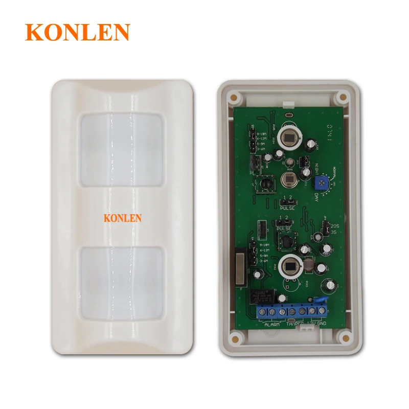 

Wired Infared Outdoor Motion Sensor PIR Detector Alarm Tri-tech 12V with Dual Sensors Normal Closed Open Contact