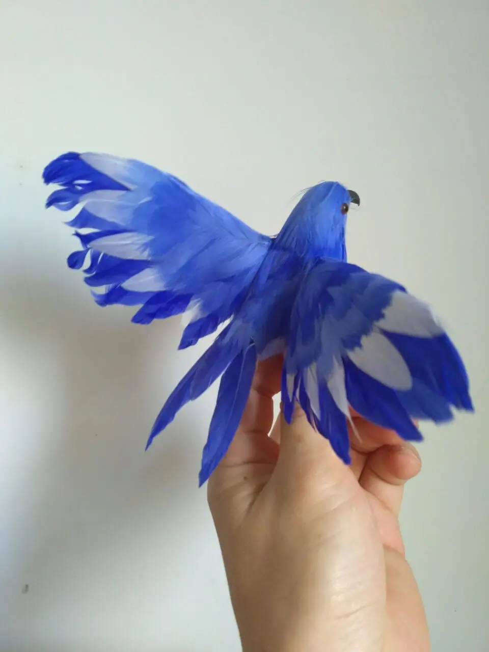 Симпатичные Моделирование крылья птицы модель полиэтилен и меха синяя птица кукла подарок около 12 см 1257