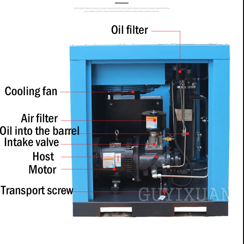 7.5kw бесшумный воздушный компрессор воздушный насос Холодильный осушитель воздуха винтовой воздушный компрессор винтовой станок