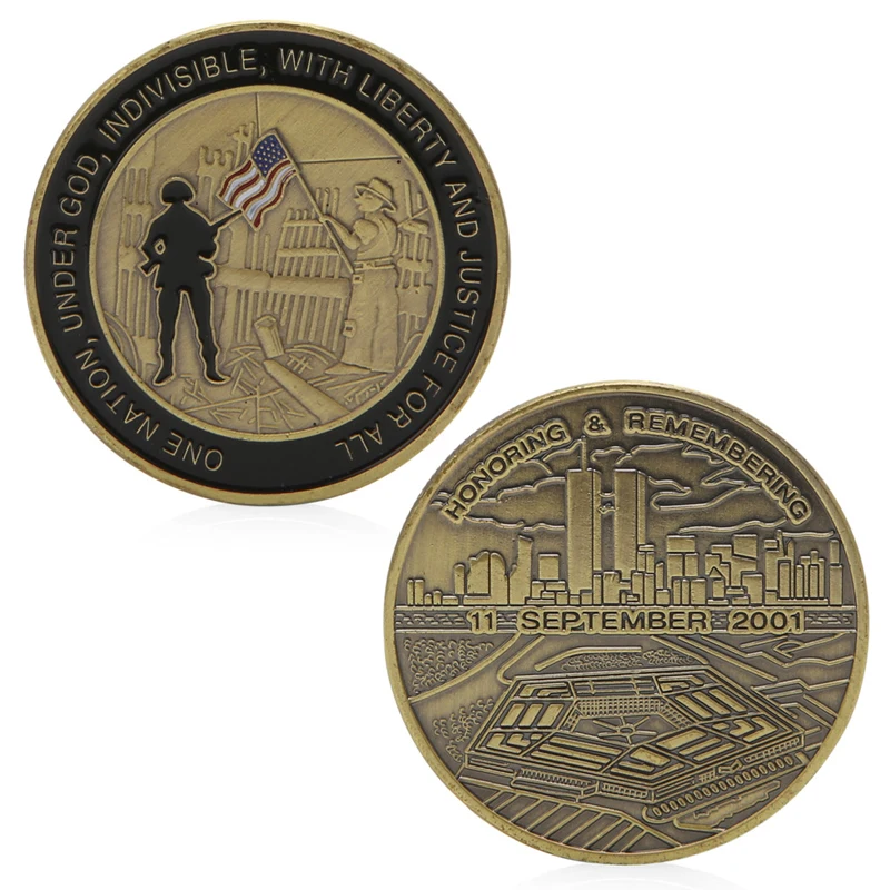 

Honoring Remembering 11 September 2001 Commemorative Challenge Coin Token Gift