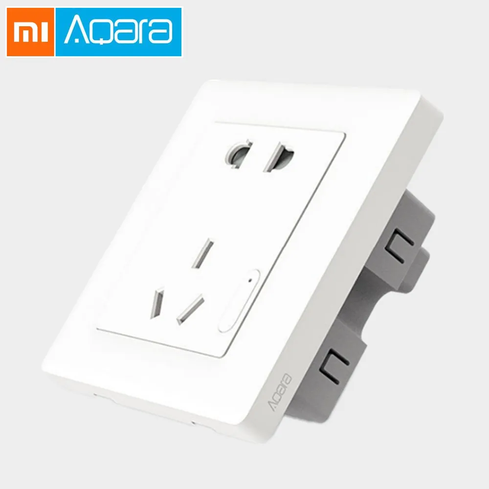 Оригинальный Xiaomi Aqara умный свет управление ZiGBee настенный переключатель розетка