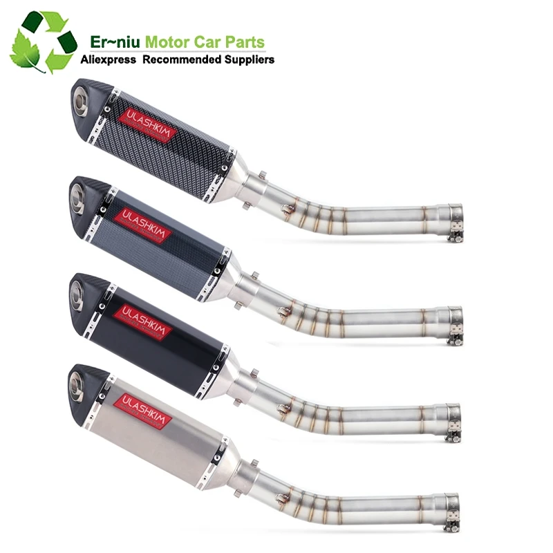 

Motorcycle Exhaust Muffler Escape Modified Link Middle Pipe Full System Slip On For yamaha YZF R6 YZF-R6 1998-2005