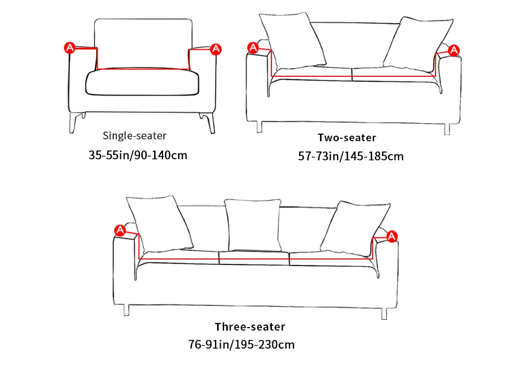 24colors Slipcover Stretch Four Season Sofa Covers Furniture Protector Polyester Loveseat Couch Cover Sofa Towel 1234-seater (2)