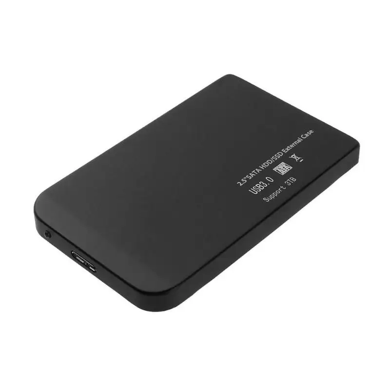 2.5 inch USB 3.0 Ultra Thin SATA SSD HDD Hard Drive Dock Enclosure Case 5Gbps/s High Speed Mobile Hard Disk Box Enclosure - Цвет: Черный