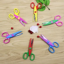 1 вид кружевных ножниц DIY коллаж фотографии цветные пластиковые металлические ножницы бумажные наружные дневники украшения с 6 узорами на выбор