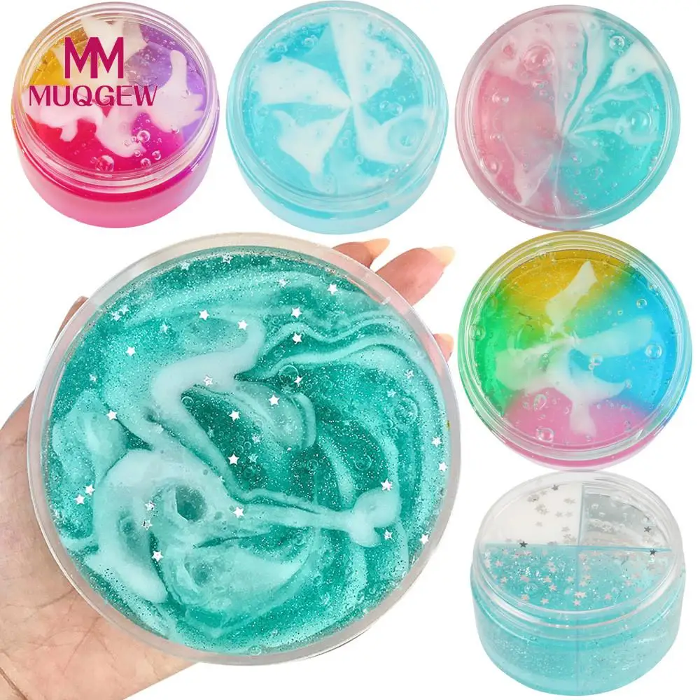 MUQGEW Slime Putty Stress Relief Magic Toy Beautiful Color Mixing Cloud