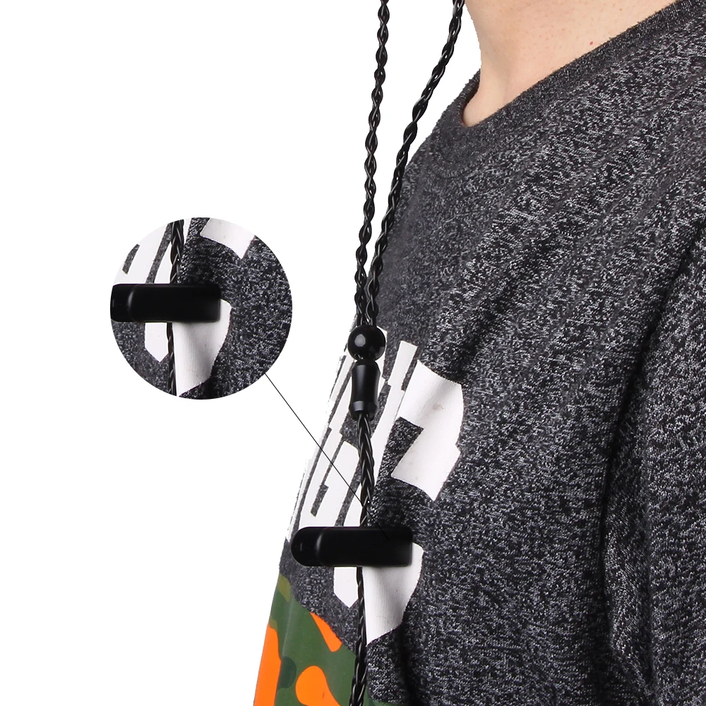 10 PACK Cable Cord Clip Clamp Collar Headset Clamp Collar Clip Rotating Clamps Headphone Cable Clips Earphone Winder Accessories