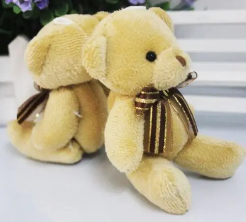 Emmaaby новые детские игрушки кукла мини-коричневая лента плюшевый мишка мягкий